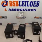 LOTE 118 - 03 ESTABILIZADORES DE TENSÃO KVA. (NO ESTADO) ATENÇÃO! FAZER A VISITAÇÃO ANTES DE ARREMATAR, NÃO SABEMOS SE FUNCIONA, LEILÃO NÃO TEM GARANTIA E NEM DEVOLUÇÃO, SUJEITO A POSSÍVEIS AVARIAS VISÍVEIS/OCULTAS E/OU AUSÊNCIA DE COMPONENTES.