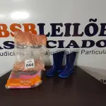 LOTE 044 - 02 PARES DE BOTAS DE BORRACHA NUMERAÇÕES 25 E 29 NAS CORES AZUL E ROSA. (NO ESTADO) ATENÇÃO! FAZER A VISITAÇÃO ANTES DE ARREMATAR, NÃO SABEMOS SE FUNCIONA, LEILÃO NÃO TEM GARANTIA E NEM DEVOLUÇÃO, SUJEITO A POSSÍVEIS AVARIAS VISÍVEIS/OCULTAS E/OU AUSÊNCIA DE COMPONENTES.