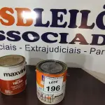LOTE 196 - 01 LATA DE ESMALTE SINTÉTICO PARA INTERIOR E EXTERIOR 3,6L MARCA SHERWIN WILLIAMS E 01 LATA MAX TELHA INTERIOR E EXTERIOR INCOLOR 3,6L MAXVINIL. (NO ESTADO) ATENÇÃO! FAZER A VISITAÇÃO ANTES DE ARREMATAR, NÃO SABEMOS SE FUNCIONA, LEILÃO NÃO TEM GARANTIA E NEM DEVOLUÇÃO, SUJEITO A POSSÍVEIS AVARIAS VISÍVEIS/OCULTAS E/OU AUSÊNCIA DE COMPONENTES.