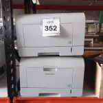 LOTE 352 - 02 IMPRESSORAS ML-3471ND MARCA SAMSUNG. (NO ESTADO) ATENÇÃO! FAZER A VISITAÇÃO ANTES DE ARREMATAR, NÃO SABEMOS SE FUNCIONA. LEILÃO NÃO TEM GARANTIA E NEM DEVOLUÇÃO, SUJEITO A POSSÍVEIS AVARIAS VISÍVEIS/OCULTAS E/OU AUSÊNCIA DE COMPONENTES.