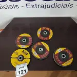 LOTE 121 - 07 DISCOS DE DESBASTAR E 03 DISCOS DE CORTE. (NO ESTADO) ATENÇÃO! FAZER A VISITAÇÃO ANTES DE ARREMATAR, NÃO SABEMOS SE FUNCIONA, LEILÃO NÃO TEM GARANTIA E NEM DEVOLUÇÃO, SUJEITO A POSSÍVEIS AVARIAS VISÍVEIS/OCULTAS E/OU AUSÊNCIA DE COMPONENTES 