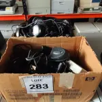 LOTE 283 - 01 LOTE COM VÁRIAS LEITORAS DE CÓDIGO DE BARRAS E FONES DE OUVIDOS DIVERSOS. (NO ESTADO) ATENÇÃO! FAZER A VISITAÇÃO ANTES DE ARREMATAR, NÃO SABEMOS SE FUNCIONA, LEILÃO NÃO TEM GARANTIA E NEM DEVOLUÇÃO, SUJEITO A POSSÍVEIS AVARIAS VISÍVEIS/OCULTAS E/OU AUSÊNCIA DE COMPONENTES.