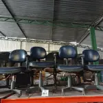 LOTE 357 - 04 CADEIRAS COM PÉS FIXOS GIRATÓRIAS. (NO ESTADO) ATENÇÃO! FAZER A VISITAÇÃO ANTES DE ARREMATAR, NÃO SABEMOS SE FUNCIONA. LEILÃO NÃO TEM GARANTIA E NEM DEVOLUÇÃO, SUJEITO A POSSÍVEIS AVARIAS VISÍVEIS/OCULTAS E/OU AUSÊNCIA DE COMPONENTES.