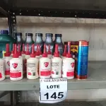 LOTE 145 - 24 ÓLEOS PARA MÁQUINA DE COSTURA, 05 ÓLEOS LUBRIFICANTE AUTOMOTIVO, 02 BENZOCREOL E 01 TINTA DILUENTE. (NO ESTADO) ATENÇÃO! FAZER A VISITAÇÃO ANTES DE ARREMATAR, NÃO SABEMOS SE FUNCIONA, LEILÃO NÃO TEM GARANTIA E NEM DEVOLUÇÃO, SUJEITO A POSSÍVEIS AVARIAS VISÍVEIS/OCULTAS E/OU AUSÊNCIA DE COMPONENTES.