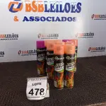 LOTE 478 - 10 TINTAS SPRAY DE CORES DIVERSAS. (NO ESTADO) ATENÇÃO! FAZER A VISITAÇÃO ANTES DE ARREMATAR, NÃO SABEMOS SE FUNCIONA, LEILÃO NÃO TEM GARANTIA E NEM DEVOLUÇÃO, SUJEITO A POSSÍVEIS AVARIAS VISÍVEIS/OCULTAS E/OU AUSÊNCIA DE COMPONENTES.