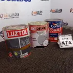 LOTE 474 - 01 ESMALTE SINTÉTICO DE 3,6L MARCA CORAL, 01 ESMALTE SINTÉTICO COM 3,6L MARCA DELCOR E 01 SELADOR DE 3,6L MARCA LUZTOL. (NO ESTADO) ATENÇÃO! FAZER A VISITAÇÃO ANTES DE ARREMATAR, NÃO SABEMOS SE FUNCIONA, LEILÃO NÃO TEM GARANTIA E NEM DEVOLUÇÃO, SUJEITO A POSSÍVEIS AVARIAS VISÍVEIS/OCULTAS E/OU AUSÊNCIA DE COMPONENTES.