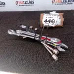 LOTE 446 - 03 CHAVES BIELA E 04 CHAVES COMBINADAS. (NO ESTADO) ATENÇÃO! FAZER A VISITAÇÃO ANTES DE ARREMATAR, NÃO SABEMOS SE FUNCIONA, LEILÃO NÃO TEM GARANTIA E NEM DEVOLUÇÃO, SUJEITO A POSSÍVEIS AVARIAS VISÍVEIS/OCULTAS E/OU AUSÊNCIA DE COMPONENTES.