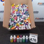 LOTE 476 - 01 LOTE COM GRANDE QUANTIDADE DE TINTA XADREZ CORES DIVERSAS. (NO ESTADO) ATENÇÃO! FAZER A VISITAÇÃO ANTES DE ARREMATAR, NÃO SABEMOS SE FUNCIONA, LEILÃO NÃO TEM GARANTIA E NEM DEVOLUÇÃO, SUJEITO A POSSÍVEIS AVARIAS VISÍVEIS/OCULTAS E/OU AUSÊNCIA DE COMPONENTES.