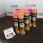 LOTE 478 - 10 TINTAS SPRAY DE CORES DIVERSAS. (NO ESTADO) ATENÇÃO! FAZER A VISITAÇÃO ANTES DE ARREMATAR, NÃO SABEMOS SE FUNCIONA, LEILÃO NÃO TEM GARANTIA E NEM DEVOLUÇÃO, SUJEITO A POSSÍVEIS AVARIAS VISÍVEIS/OCULTAS E/OU AUSÊNCIA DE COMPONENTES.