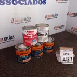 LOTE 467 - 03 ACABAMENTOS ACETINADOS DE 800ML MARCA SUVINIL, 01 ESMALTE SINTÉTICO DE 900ML MARCA PREMIER E 01 VERNIZ DE 900ML MARCA IQUINE. (NO ESTADO) ATENÇÃO! FAZER A VISITAÇÃO ANTES DE ARREMATAR, NÃO SABEMOS SE FUNCIONA, LEILÃO NÃO TEM GARANTIA E NEM DEVOLUÇÃO, SUJEITO A POSSÍVEIS AVARIAS VISÍVEIS/OCULTAS E/OU AUSÊNCIA DE COMPONENTES.