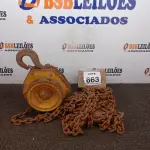 LOTE 663 - 01 TALHA SUPORTE 1 TONELADA.  (NO ESTADO) ATENÇÃO! FAZER A VISITAÇÃO ANTES DE ARREMATAR, NÃO SABEMOS SE FUNCIONA, LEILÃO NÃO TEM GARANTIA E NEM DEVOLUÇÃO, SUJEITO A POSSÍVEIS AVARIAS VISÍVEIS/OCULTAS E/OU AUSÊNCIA DE COMPONENTES.