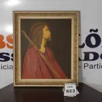 LOTE 623 - 01 QUADRO SOBRE TELA COM MOLDURA DECORADA.  (NO ESTADO) ATENÇÃO! FAZER A VISITAÇÃO ANTES DE ARREMATAR, NÃO SABEMOS SE FUNCIONA, LEILÃO NÃO TEM GARANTIA E NEM DEVOLUÇÃO, SUJEITO A POSSÍVEIS AVARIAS VISÍVEIS/OCULTAS E/OU AUSÊNCIA DE COMPONENTES.