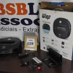LOTE 028 - 01 ROBÔ ASPIRADOR MARCA WAP. (NO ESTADO) ATENÇÃO! FAZER A VISITAÇÃO ANTES DE ARREMATAR, NÃO SABEMOS SE FUNCIONA, LEILÃO NÃO TEM GARANTIA E NEM DEVOLUÇÃO, SUJEITO A POSSÍVEIS AVARIAS VISÍVEIS/OCULTAS E/OU AUSÊNCIA DE COMPONENTES.
