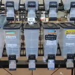 LOTE 529 - 01 DISPENSER PARA RAÇÃO A GRANEL COM 10 DIVISÕES. (NO ESTADO) ATENÇÃO! FAZER A VISITAÇÃO ANTES DE ARREMATAR, NÃO SABEMOS SE FUNCIONA, LEILÃO NÃO TEM GARANTIA E NEM DEVOLUÇÃO, SUJEITO A POSSÍVEIS AVARIAS VISÍVEIS/OCULTAS E/OU AUSÊNCIA DE COMPONENTES.