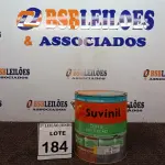 LOTE 184 - 01 TINTA ESMALTE PARA MADEIRA E METAL COR BRILHANTE AMARELO OURO MARCA SUVINIL COM 3,6L. (NO ESTADO) ATENÇÃO! FAZER A VISITAÇÃO ANTES DE ARREMATAR, NÃO SABEMOS SE FUNCIONA, LEILÃO NÃO TEM GARANTIA E NEM DEVOLUÇÃO, SUJEITO A POSSÍVEIS AVARIAS VISÍVEIS/OCULTAS E/OU AUSÊNCIA DE COMPONENTES.