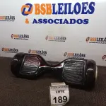 LOTE 189 - 01 HOVERBOARD NA COR PRETA. (NO ESTADO) ATENÇÃO! FAZER A VISITAÇÃO ANTES DE ARREMATAR, NÃO SABEMOS SE FUNCIONA, LEILÃO NÃO TEM GARANTIA E NEM DEVOLUÇÃO, SUJEITO A POSSÍVEIS AVARIAS VISÍVEIS/OCULTAS E/OU AUSÊNCIA DE COMPONENTES.