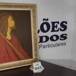 LOTE 623 - 01 QUADRO SOBRE TELA COM MOLDURA DECORADA.  (NO ESTADO) ATENÇÃO! FAZER A VISITAÇÃO ANTES DE ARREMATAR, NÃO SABEMOS SE FUNCIONA, LEILÃO NÃO TEM GARANTIA E NEM DEVOLUÇÃO, SUJEITO A POSSÍVEIS AVARIAS VISÍVEIS/OCULTAS E/OU AUSÊNCIA DE COMPONENTES.