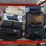 LOTE 299 - 08 IMPRESSORAS DE MARCAS E MODELOS DIVERSOS. (NO ESTADO) ATENÇÃO! FAZER A VISITAÇÃO ANTES DE ARREMATAR, NÃO SABEMOS SE FUNCIONA, LEILÃO NÃO TEM GARANTIA E NEM DEVOLUÇÃO, SUJEITO A POSSÍVEIS AVARIAS VISÍVEIS/OCULTAS E/OU AUSÊNCIA DE COMPONENTES.