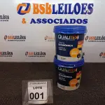 LOTE 001 - 02 TINTAS PARA INTERIORES COM 3,6L CADA NA COR AMARELO SOL MACA QUALITEX.  (NO ESTADO) ATENÇÃO! FAZER A VISITAÇÃO ANTES DE ARREMATAR, NÃO SABEMOS SE FUNCIONA. LEILÃO NÃO TEM GARANTIA E NEM DEVOLUÇÃO, SUJEITO A POSSÍVEIS AVARIAS VISÍVEIS/OCULTAS E/OU AUSÊNCIA DE COMPONENTES.