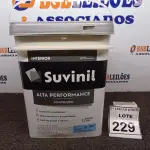 LOTE 229 - 01 GALÃO DE TINTA SUVINIL DE 18L PARA INTERIORES ACABAMENTO FOSCO BRANCO. (NOVO) (NO ESTADO) ATENÇÃO! FAZER A VISITAÇÃO ANTES DE ARREMATAR, NÃO SABEMOS SE FUNCIONA. LEILÃO NÃO TEM GARANTIA E NEM DEVOLUÇÃO, SUJEITO A POSSÍVEIS AVARIAS VISÍVEIS/OCULTAS E/OU AUSÊNCIA DE COMPONENTES.