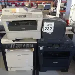 LOTE 232 - 04 IMPRESSORAS DE MARCAS E MODELOS DIVERSOS. (NO ESTADO) ATENÇÃO! FAZER A VISITAÇÃO ANTES DE ARREMATAR, NÃO SABEMOS SE FUNCIONA, LEILÃO NÃO TEM GARANTIA E NEM DEVOLUÇÃO, SUJEITO A POSSÍVEIS AVARIAS VISÍVEIS/OCULTAS E/OU AUSÊNCIA DE COMPONENTES.