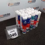 LOTE 046 - 20 ADESIVOS DE SILICONE NEUTRO INCOLOR COM 280ML MARCA OBRIVED.  (NO ESTADO) ATENÇÃO! FAZER A VISITAÇÃO ANTES DE ARREMATAR, NÃO SABEMOS SE FUNCIONA. LEILÃO NÃO TEM GARANTIA E NEM DEVOLUÇÃO, SUJEITO A POSSÍVEIS AVARIAS VISÍVEIS/OCULTAS E/OU AUSÊNCIA DE COMPONENTES.