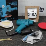 LOTE 210 - POLITRIZ AUTOMOTIVA ANGULAR  700W 6VELOCIDADES 600-4000RPM 220V COM PUNHO, CHAVE, DISCO E BOINA DE LÃ. (NO ESTADO) ATENÇÃO! FAZER A VISITAÇÃO ANTES DE ARREMATAR, NÃO SABEMOS SE FUNCIONA, LEILÃO NÃO TEM GARANTIA E NEM DEVOLUÇÃO, SUJEITO A POSSÍVEIS AVARIAS VISÍVEIS/OCULTAS E/OU AUSÊNCIA DE COMPONENTES. 