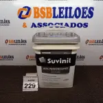 LOTE 229 - 01 GALÃO DE TINTA SUVINIL DE 18L PARA INTERIORES ACABAMENTO FOSCO BRANCO. (NOVO) (NO ESTADO) ATENÇÃO! FAZER A VISITAÇÃO ANTES DE ARREMATAR, NÃO SABEMOS SE FUNCIONA. LEILÃO NÃO TEM GARANTIA E NEM DEVOLUÇÃO, SUJEITO A POSSÍVEIS AVARIAS VISÍVEIS/OCULTAS E/OU AUSÊNCIA DE COMPONENTES.