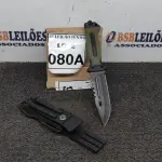 LOTE 080 - FACA TÁTICA IMPORTADA AÇO INOXIDÁVEL CABO  EM POLÍMERO    BAINHA EM POLÍMERO COM AMOLADOR E PEDERNEIRA  TAMANHO TOTAL 26CM PESO 188G JÁ AFIADA. (NO ESTADO) ATENÇÃO! FAZER A VISITAÇÃO ANTES DE ARREMATAR, NÃO SABEMOS SE FUNCIONA, LEILÃO NÃO TEM GARANTIA E NEM DEVOLUÇÃO, SUJEITO A POSSÍVEIS AVARIAS VISÍVEIS/OCULTAS E/OU AUSÊNCIA DE COMPONENTES.  