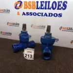 LOTE 213 - 02 VÁLVULAS GLOBO. (NO ESTADO) ATENÇÃO! FAZER A VISITAÇÃO ANTES DE ARREMATAR, NÃO SABEMOS SE FUNCIONA, LEILÃO NÃO TEM GARANTIA E NEM DEVOLUÇÃO, SUJEITO A POSSÍVEIS AVARIAS VISÍVEIS/OCULTAS E/OU AUSÊNCIA DE COMPONENTES.