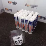 LOTE 033 - 20 ADESIVOS DE SILICONE NEUTRO INCOLOR COM 280ML MARCA OBRIVED.  (NO ESTADO) ATENÇÃO! FAZER A VISITAÇÃO ANTES DE ARREMATAR, NÃO SABEMOS SE FUNCIONA. LEILÃO NÃO TEM GARANTIA E NEM DEVOLUÇÃO, SUJEITO A POSSÍVEIS AVARIAS VISÍVEIS/OCULTAS E/OU AUSÊNCIA DE COMPONENTES.