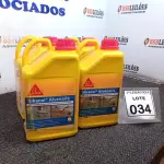 LOTE 034 - 04 ADITIVOS PLASTIFICANTE PARA ARGAMASSA DE ASSENTAMENTO E REBOCO COM 3,6L MARCA SIKA.  (NO ESTADO) ATENÇÃO! FAZER A VISITAÇÃO ANTES DE ARREMATAR, NÃO SABEMOS SE FUNCIONA. LEILÃO NÃO TEM GARANTIA E NEM DEVOLUÇÃO, SUJEITO A POSSÍVEIS AVARIAS VISÍVEIS/OCULTAS E/OU AUSÊNCIA DE COMPONENTES.
