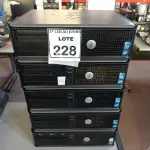 LOTE 228 - 05 CPUS MARCA DELL. (NO ESTADO) ATENÇÃO! FAZER A VISITAÇÃO ANTES DE ARREMATAR, NÃO SABEMOS SE FUNCIONA, LEILÃO NÃO TEM GARANTIA E NEM DEVOLUÇÃO, SUJEITO A POSSÍVEIS AVARIAS VISÍVEIS/OCULTAS E/OU AUSÊNCIA DE COMPONENTES.