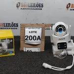 LOTE 200 - CÂMERA DUPLA IP WIFI INTELIGENTE EXTERNA APPS YOOSEE  ALTO FALANTE MICROFONE GIRA 360GRAUS COM LEDES BRANCO FOTOSSENSÍVEL 1080P . (NO ESTADO) ATENÇÃO! FAZER A VISITAÇÃO ANTES DE ARREMATAR, NÃO SABEMOS SE FUNCIONA, LEILÃO NÃO TEM GARANTIA E NEM DEVOLUÇÃO, SUJEITO A POSSÍVEIS AVARIAS VISÍVEIS/OCULTAS E/OU AUSÊNCIA DE COMPONENTES. 