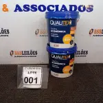 LOTE 001 - 02 TINTAS PARA INTERIORES COM 3,6L CADA NA COR AMARELO SOL MACA QUALITEX.  (NO ESTADO) ATENÇÃO! FAZER A VISITAÇÃO ANTES DE ARREMATAR, NÃO SABEMOS SE FUNCIONA. LEILÃO NÃO TEM GARANTIA E NEM DEVOLUÇÃO, SUJEITO A POSSÍVEIS AVARIAS VISÍVEIS/OCULTAS E/OU AUSÊNCIA DE COMPONENTES.