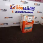 LOTE 124 - 01 LATA DE TINTA BASE C DELANIL IQUINE 18 L. (NO ESTADO) ATENÇÃO! FAZER A VISITAÇÃO ANTES DE ARREMATAR, NÃO SABEMOS SE FUNCIONA. LEILÃO NÃO TEM GARANTIA E NEM DEVOLUÇÃO, SUJEITO A POSSÍVEIS AVARIAS VISÍVEIS/OCULTAS E/OU AUSÊNCIA DE COMPONENTES.