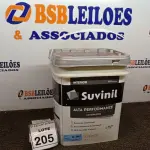 LOTE 205 - 01 GALÃO DE TINTA SUVINIL DE 18L PARA INTERIORES ACABAMENTO FOSCO BRANCO. (NOVO) (NO ESTADO) ATENÇÃO! FAZER A VISITAÇÃO ANTES DE ARREMATAR, NÃO SABEMOS SE FUNCIONA. LEILÃO NÃO TEM GARANTIA E NEM DEVOLUÇÃO, SUJEITO A POSSÍVEIS AVARIAS VISÍVEIS/OCULTAS E/OU AUSÊNCIA DE COMPONENTES.