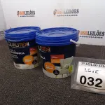 LOTE 032 - 02 TINTAS PARA INTERIORES COM 3,6L CADA NA COR AMARELO SOL MACA QUALITEX.  (NO ESTADO) ATENÇÃO! FAZER A VISITAÇÃO ANTES DE ARREMATAR, NÃO SABEMOS SE FUNCIONA. LEILÃO NÃO TEM GARANTIA E NEM DEVOLUÇÃO, SUJEITO A POSSÍVEIS AVARIAS VISÍVEIS/OCULTAS E/OU AUSÊNCIA DE COMPONENTES.