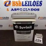 LOTE 229 - 01 GALÃO DE TINTA SUVINIL DE 18L PARA INTERIORES ACABAMENTO FOSCO BRANCO. (NOVO) (NO ESTADO) ATENÇÃO! FAZER A VISITAÇÃO ANTES DE ARREMATAR, NÃO SABEMOS SE FUNCIONA. LEILÃO NÃO TEM GARANTIA E NEM DEVOLUÇÃO, SUJEITO A POSSÍVEIS AVARIAS VISÍVEIS/OCULTAS E/OU AUSÊNCIA DE COMPONENTES.