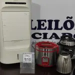 LOTE 159 - 01 CLIMATIZADOR, 01 PANELA DE PRESSÃO ELÉTRICAS, 01 PANELA ELÉTRICA E 01 CHALEIRA TÉRMICA. (NO ESTADO) ATENÇÃO! FAZER A VISITAÇÃO ANTES DE ARREMATAR, NÃO SABEMOS SE FUNCIONA. LEILÃO NÃO TEM GARANTIA E NEM DEVOLUÇÃO, SUJEITO A POSSÍVEIS AVARIAS VISÍVEIS/OCULTAS E/OU AUSÊNCIA DE COMPONENTES.