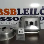 LOTE 140 - 02 CUBAS INOX. (NO ESTADO) ATENÇÃO! FAZER A VISITAÇÃO ANTES DE ARREMATAR, NÃO SABEMOS SE FUNCIONA. LEILÃO NÃO TEM GARANTIA E NEM DEVOLUÇÃO, SUJEITO A POSSÍVEIS AVARIAS VISÍVEIS/OCULTAS E/OU AUSÊNCIA DE COMPONENTES.