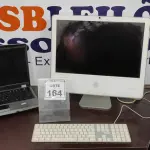LOTE 164 - 01 IMAC COM TECLADO E 01 NOTEBOOK MARCA VECTOR. (NO ESTADO) ATENÇÃO! FAZER A VISITAÇÃO ANTES DE ARREMATAR, NÃO SABEMOS SE FUNCIONA. LEILÃO NÃO TEM GARANTIA E NEM DEVOLUÇÃO, SUJEITO A POSSÍVEIS AVARIAS VISÍVEIS/OCULTAS E/OU AUSÊNCIA DE COMPONENTES.