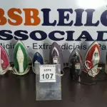 LOTE 107 - 07 FERROS DE PASSAR ROUPAS DE MARCAS E MODELOS DIVERSOS. (NO ESTADO) ATENÇÃO! FAZER A VISITAÇÃO ANTES DE ARREMATAR, NÃO SABEMOS SE FUNCIONA. LEILÃO NÃO TEM GARANTIA E NEM DEVOLUÇÃO, SUJEITO A POSSÍVEIS AVARIAS VISÍVEIS/OCULTAS E/OU AUSÊNCIA DE COMPONENTES.