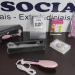 LOTE 020 - 01 ESCOVA ELÉTRICA, 01 MASSAGEADOR E DECORADOR DE UNHAS.  (NO ESTADO) ATENÇÃO! FAZER A VISITAÇÃO ANTES DE ARREMATAR, NÃO SABEMOS SE FUNCIONA. LEILÃO NÃO TEM GARANTIA E NEM DEVOLUÇÃO, SUJEITO A POSSÍVEIS AVARIAS VISÍVEIS/OCULTAS E/OU AUSÊNCIA DE COMPONENTES.