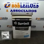 LOTE 300 - 01 BALDE DE TINTA SUVINIL INTERIORES FOSCOS 18L NA COR FOSCO BRANCO. VENCIMENTO 10/2027 (NOVO) (NO ESTADO) ATENÇÃO! FAZER A VISITAÇÃO ANTES DE ARREMATAR, NÃO SABEMOS SE FUNCIONA. LEILÃO NÃO TEM GARANTIA E NEM DEVOLUÇÃO, SUJEITO A POSSÍVEIS AVARIAS VISÍVEIS/OCULTAS E/OU AUSÊNCIA DE COMPONENTES.