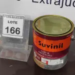 LOTE 166 - 01 LATA DE TINTA MARCA SUVINIL ESMALTE BRILHANTE NA COR VERMELHO 3.6L. (NOVO) (NO ESTADO) ATENÇÃO! FAZER A VISITAÇÃO ANTES DE ARREMATAR, NÃO SABEMOS SE FUNCIONA. LEILÃO NÃO TEM GARANTIA E NEM DEVOLUÇÃO, SUJEITO A POSSÍVEIS AVARIAS VISÍVEIS/OCULTAS E/OU AUSÊNCIA DE COMPONENTES.