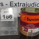 LOTE 166 - 01 LATA DE TINTA MARCA SUVINIL ESMALTE BRILHANTE NA COR VERMELHO 3.6L. (NOVO) (NO ESTADO) ATENÇÃO! FAZER A VISITAÇÃO ANTES DE ARREMATAR, NÃO SABEMOS SE FUNCIONA. LEILÃO NÃO TEM GARANTIA E NEM DEVOLUÇÃO, SUJEITO A POSSÍVEIS AVARIAS VISÍVEIS/OCULTAS E/OU AUSÊNCIA DE COMPONENTES.