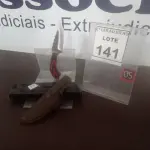 LOTE 141 - 01 FACA IMPORTADA AÇO INOXIDÁVEL, CABO EM MADEIRA FULL TANG, BAINHA DE NAPA TAMANHO TOTAL 20CM E PESO DE 180G JÁ AFIADA. (NO ESTADO) ATENÇÃO! FAZER A VISITAÇÃO ANTES DE ARREMATAR, NÃO SABEMOS SE FUNCIONA. LEILÃO NÃO TEM GARANTIA E NEM DEVOLUÇÃO, SUJEITO A POSSÍVEIS AVARIAS VISÍVEIS/OCULTAS E/OU AUSÊNCIA DE COMPONENTES.