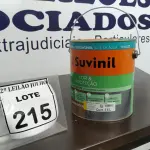LOTE 215 - 01 LATA DE TINTA ESMALTE DE 3,6L NA COR BRILHANTE AMARELO OURO MARCA SUVINIL. (NO ESTADO) ATENÇÃO! FAZER A VISITAÇÃO ANTES DE ARREMATAR, NÃO SABEMOS SE FUNCIONA. LEILÃO NÃO TEM GARANTIA E NEM DEVOLUÇÃO, SUJEITO A POSSÍVEIS AVARIAS VISÍVEIS/OCULTAS E/OU AUSÊNCIA DE COMPONENTES.