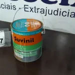 LOTE 187 - 01 LATA DE TINTA ESMALTE DE 3,6L NA COR BRILHANTE AMARELO OURO MARCA SUVINIL. (NO ESTADO) ATENÇÃO! FAZER A VISITAÇÃO ANTES DE ARREMATAR, NÃO SABEMOS SE FUNCIONA. LEILÃO NÃO TEM GARANTIA E NEM DEVOLUÇÃO, SUJEITO A POSSÍVEIS AVARIAS VISÍVEIS/OCULTAS E/OU AUSÊNCIA DE COMPONENTES.